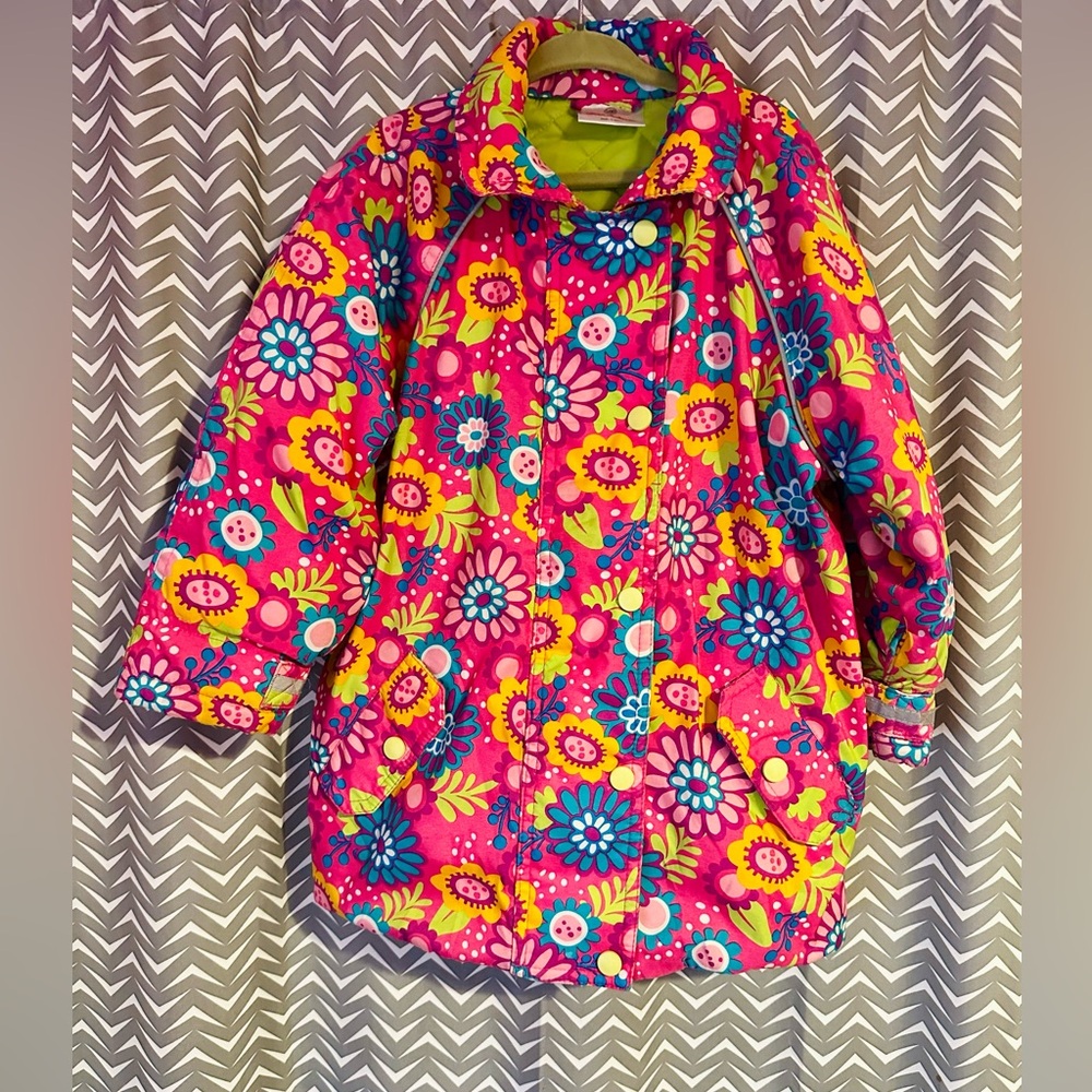Hanna Andersson | Pink Floral Winter Coat, Size 4